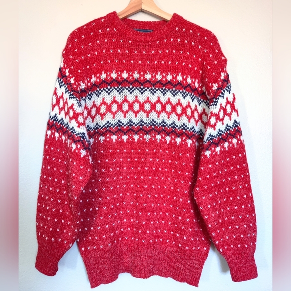 Vintage AstorOne Christmas Holiday Ski Sweater Large - Picture 1 of 6